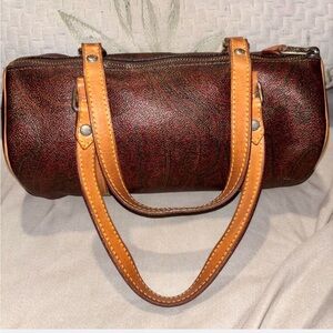 Etro Tan and Brown Canvas Bag